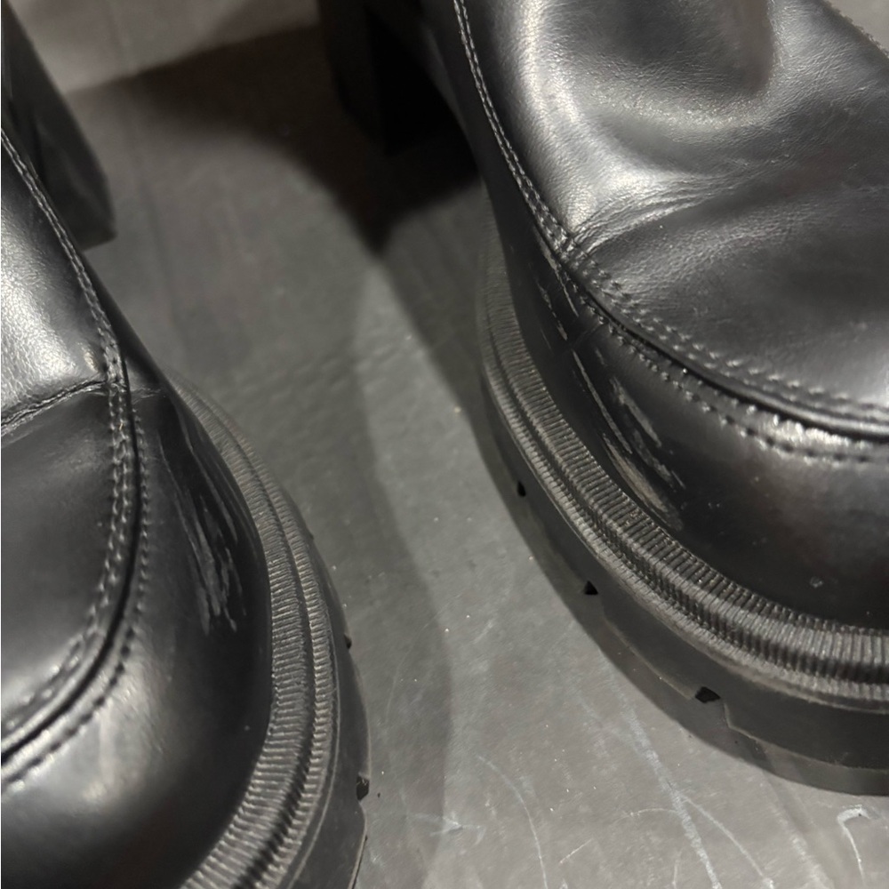 ZARA HIGH BOOTS WITH LUG SOLE BLACK 3049/410Women’s EU40/US9 BLOGGERS FAV - Picture 4 of 9